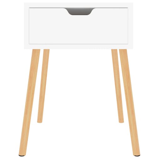 NNEVL Bedside Cabinets 2 pcs High Gloss White 40x40x56 cm Chipboard