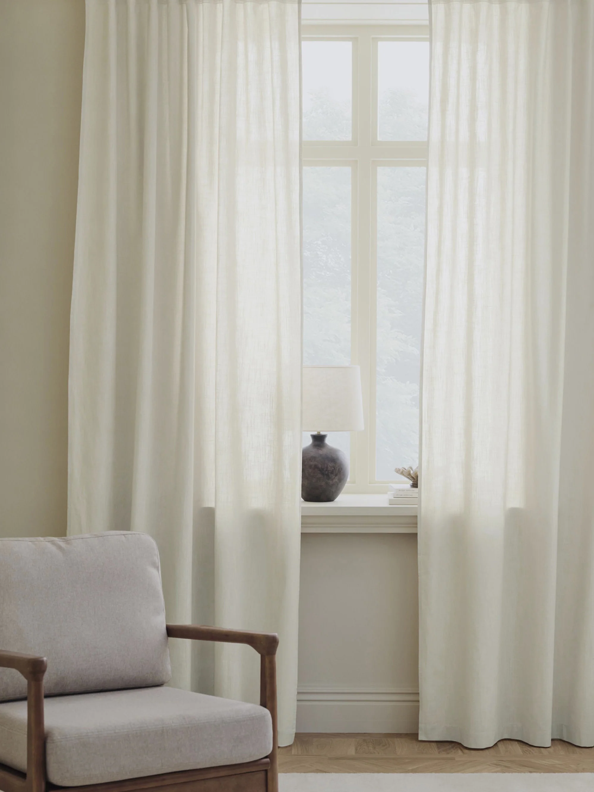 Transparente Gardinen Jennie mit Multiband, 2er-Set, B 140 cm