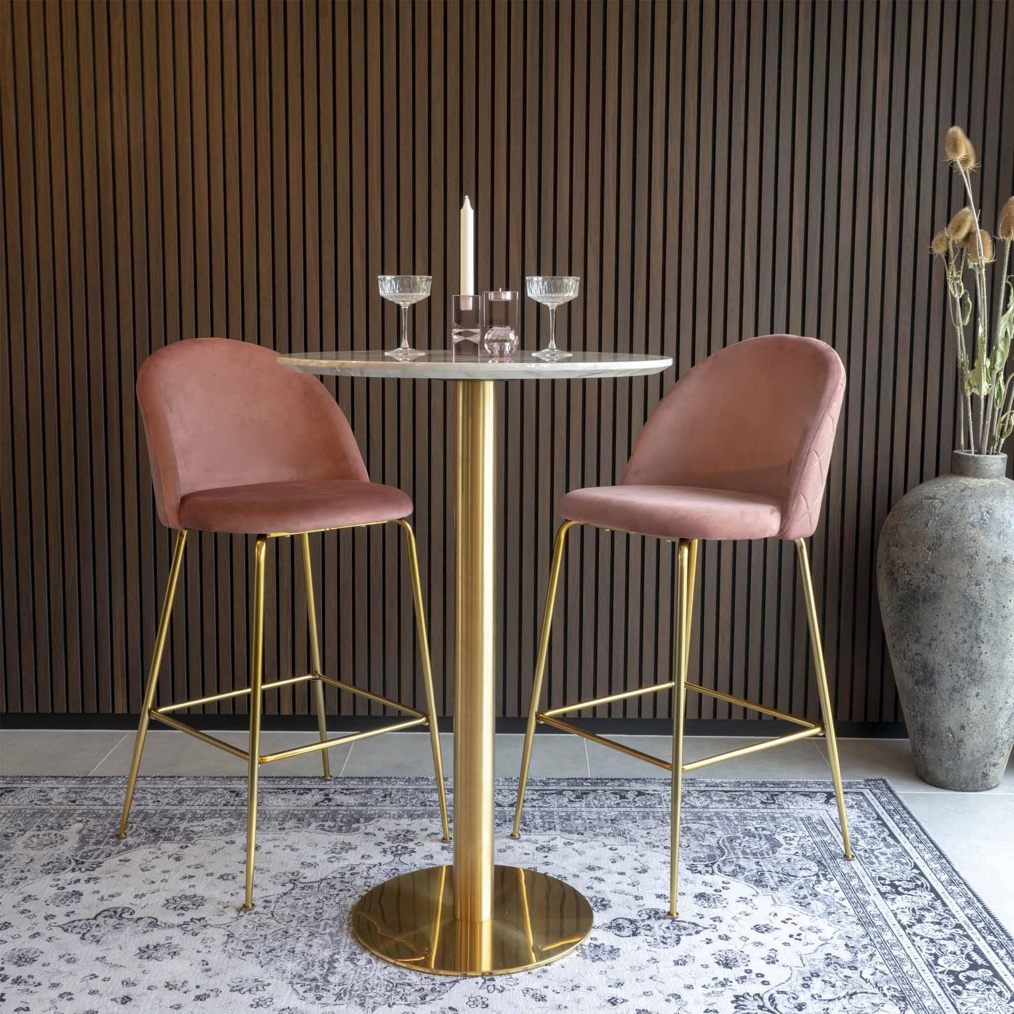 Set van 2 barkrukken Layla velvet