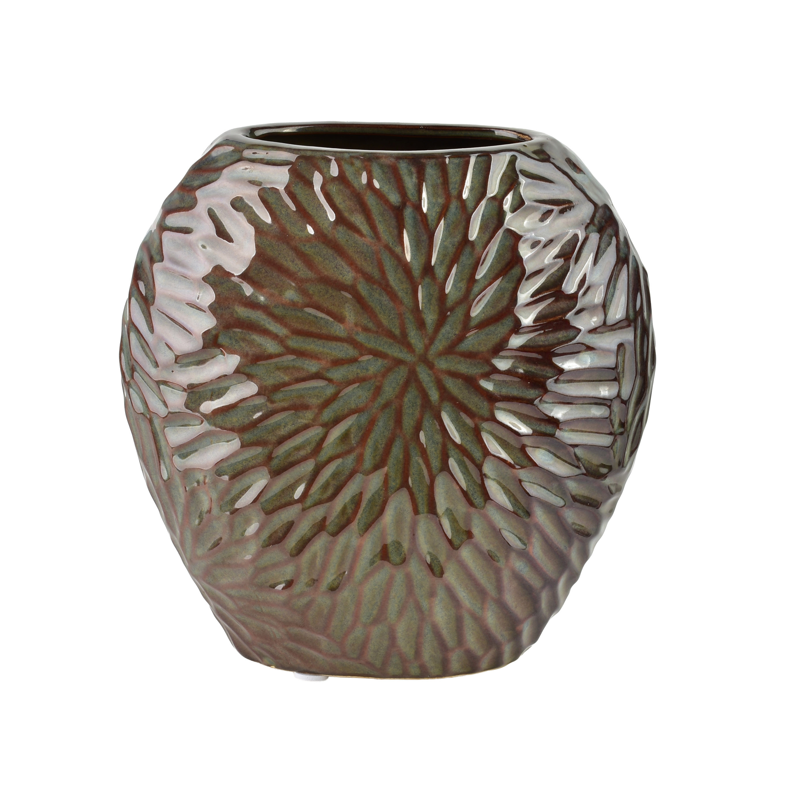 YARINE Wazon 20x10x20cm fiolet zielony