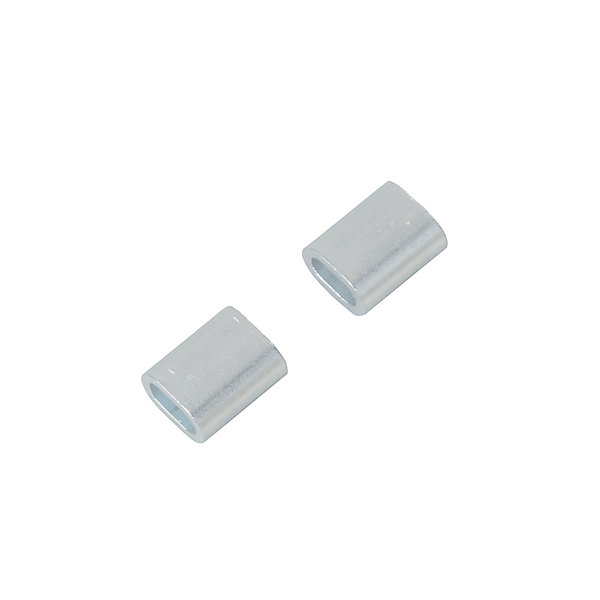 Manchon à sertir vendu par 2 Diall en aluminium pour câble Ø.3 mm