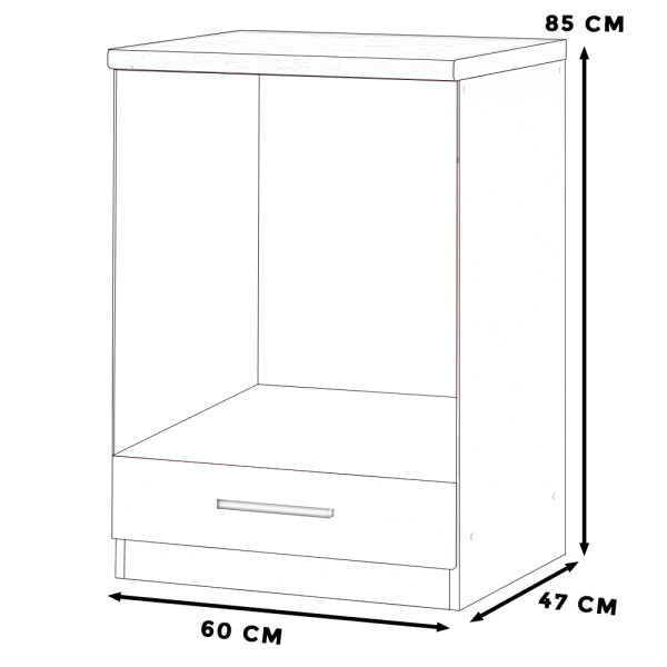 Szafka kuchenna stojąca piekarnik 60cm blande biała wotan