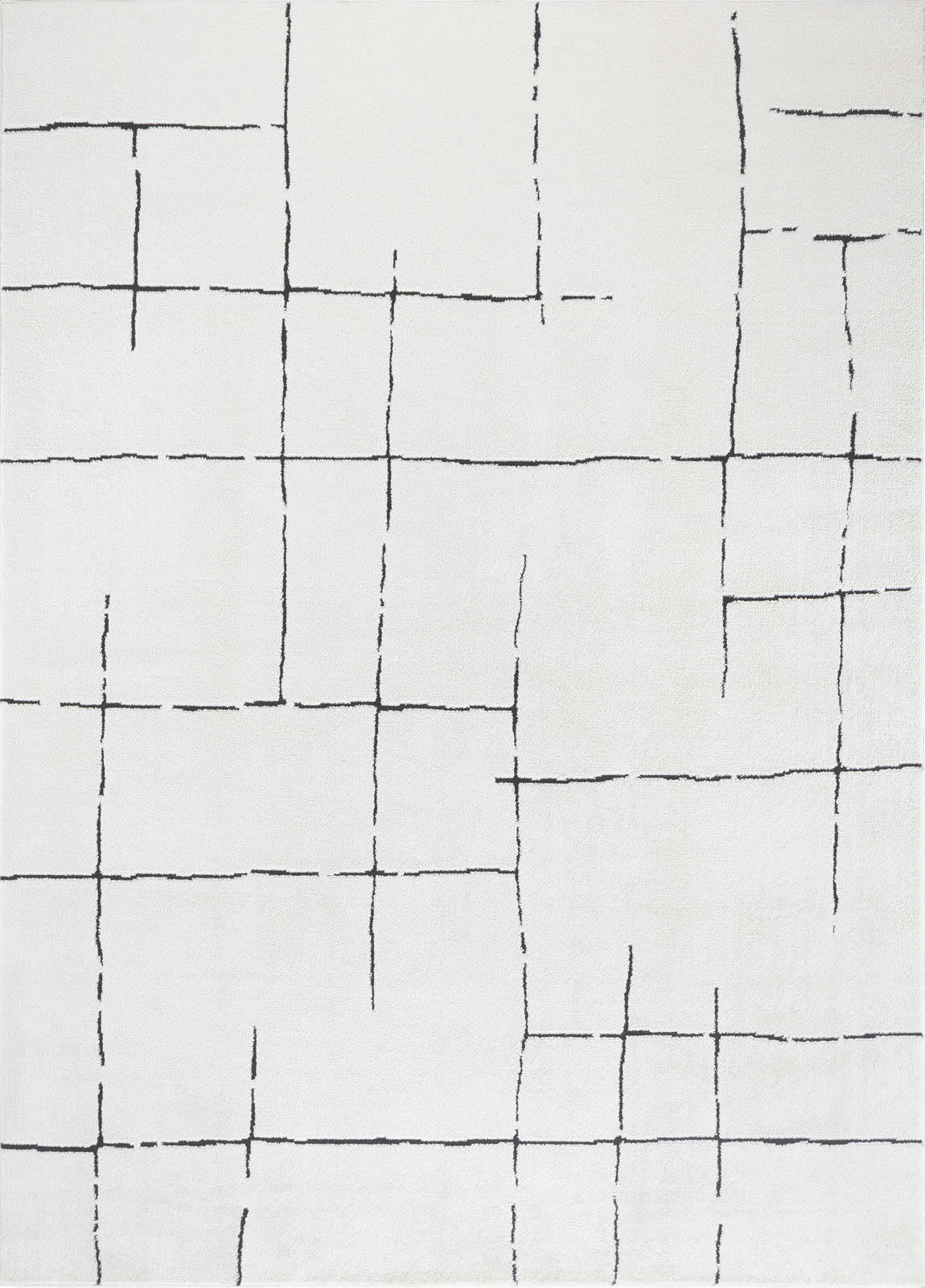 AVA - Tapis Scandinave Wabi-Sabi Ivoire/Anthracite 200x275