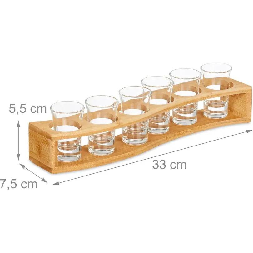 Schnapsglas 6er-Set Schnapsbrett