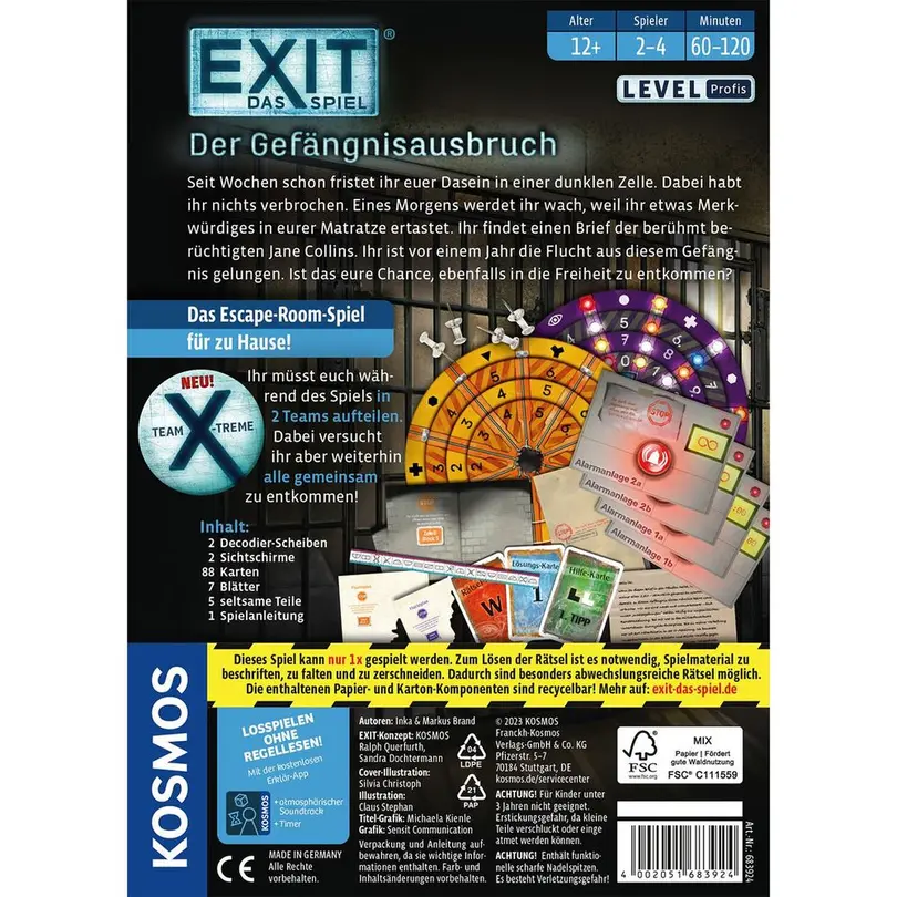 Brettspiel Set bestehend aus verschiedenen Artikeln Exit