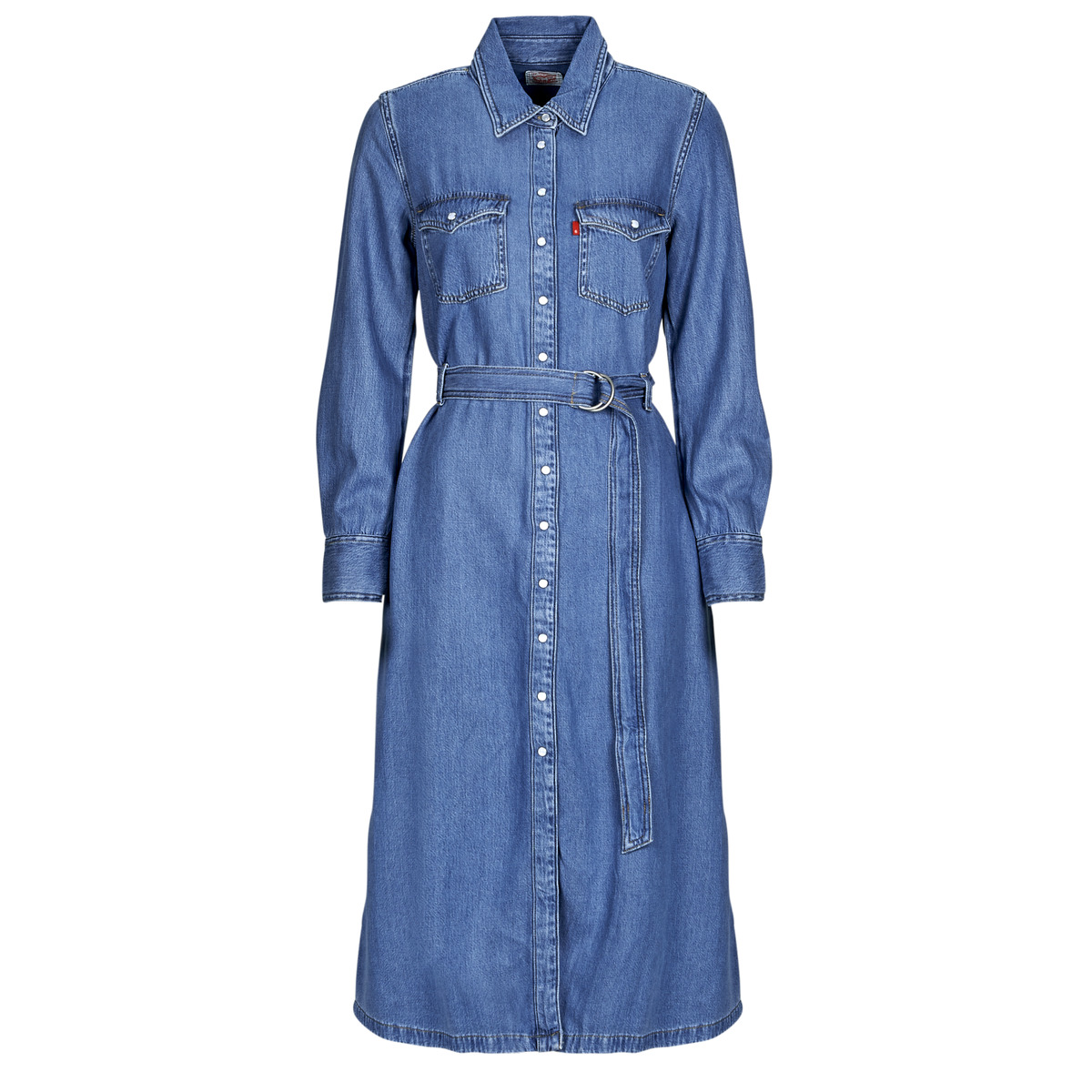 Levi's - QUINCEY LS MAXI DRESS - Jean