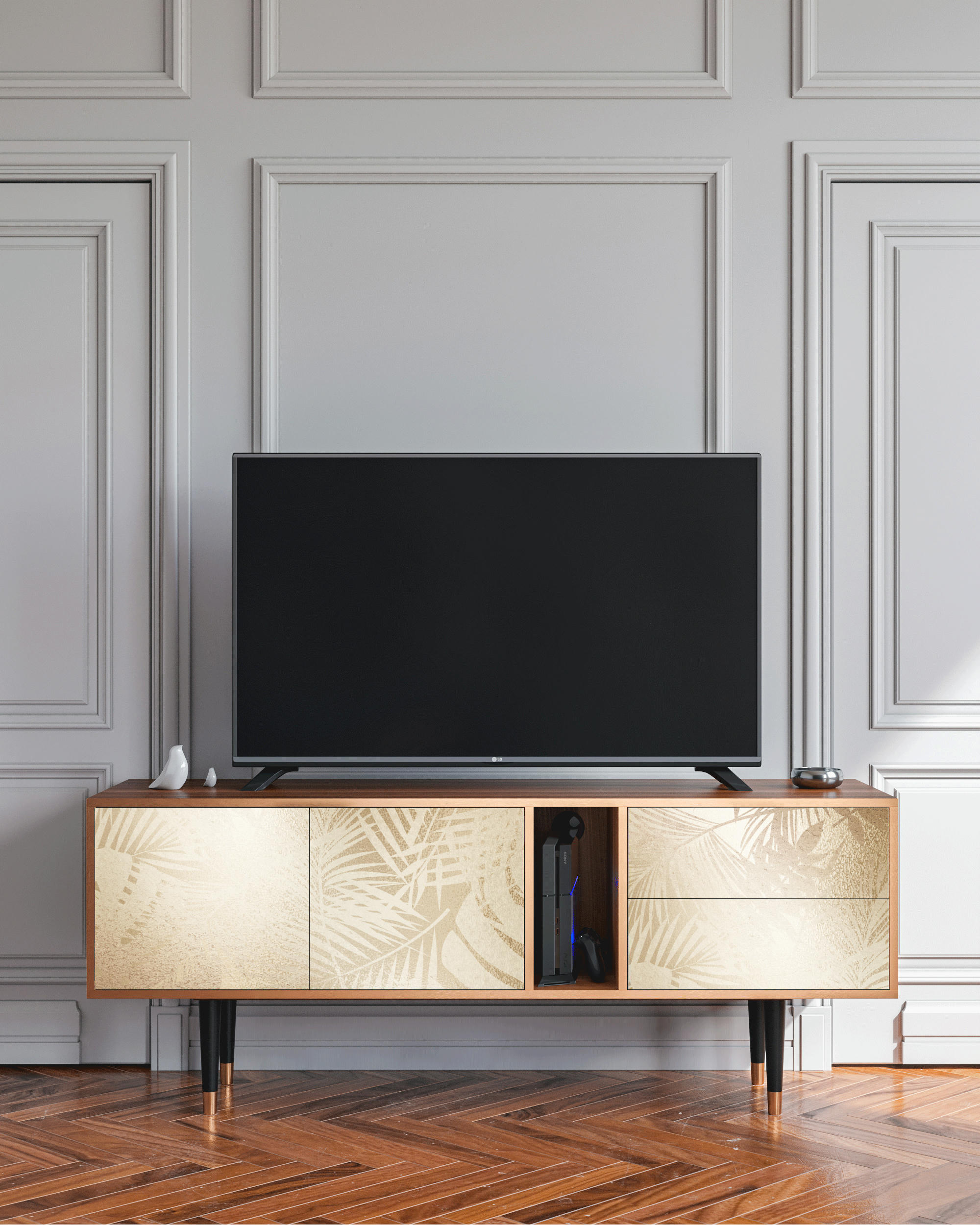 PLANT OF THE DESSERT - Meuble TV  sable 2 tiroirs et 2 portes L 170 cm