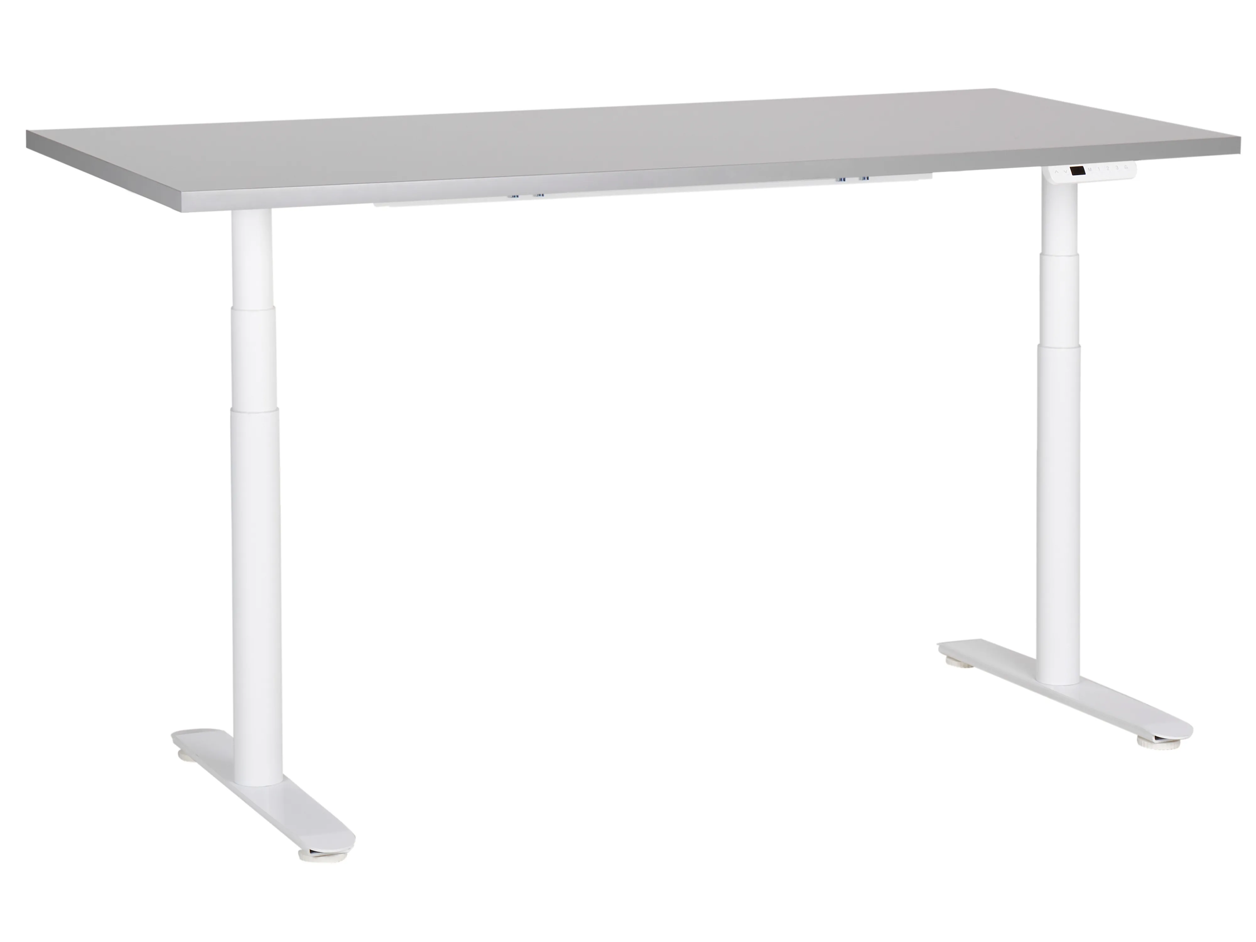 Electric Adjustable Standing Desk DESTINAS Grey/ White 160 cm 72 cm