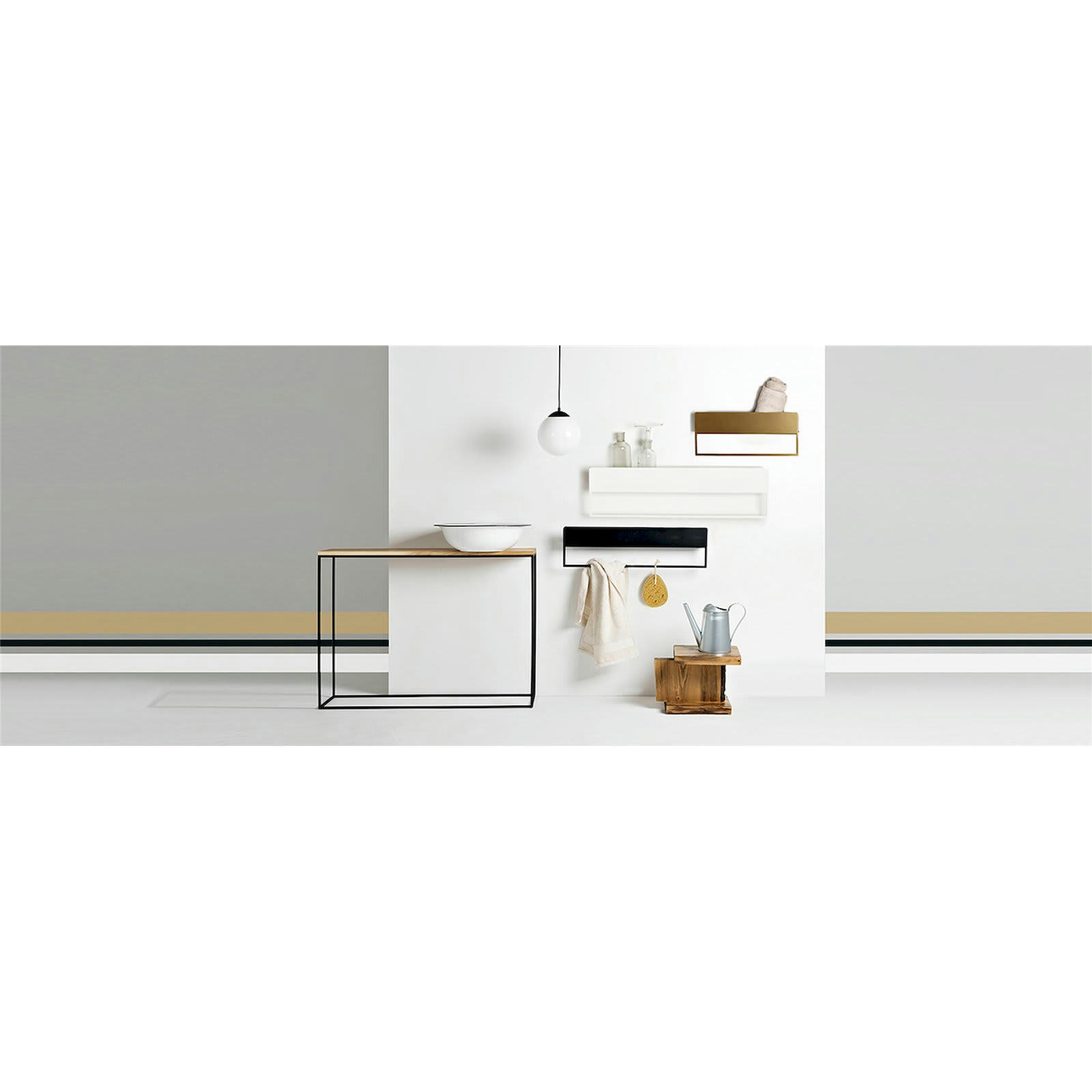 LANDA - Etagère Métal Or