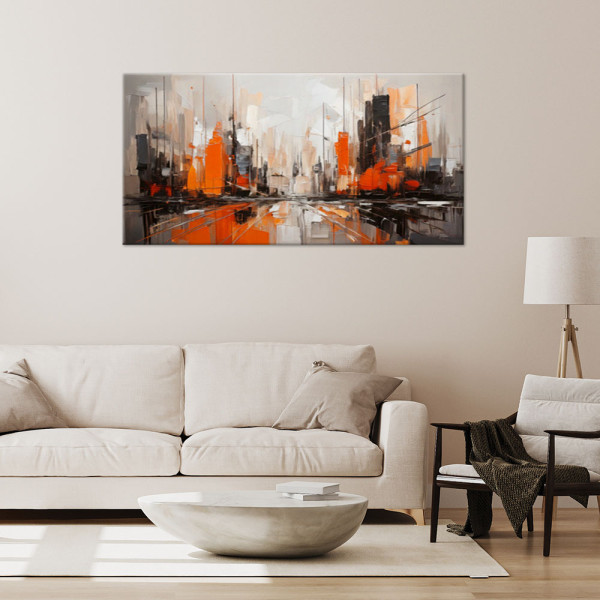 Feeby Obraz, Miasto Abstrakcja Architektura 80x40