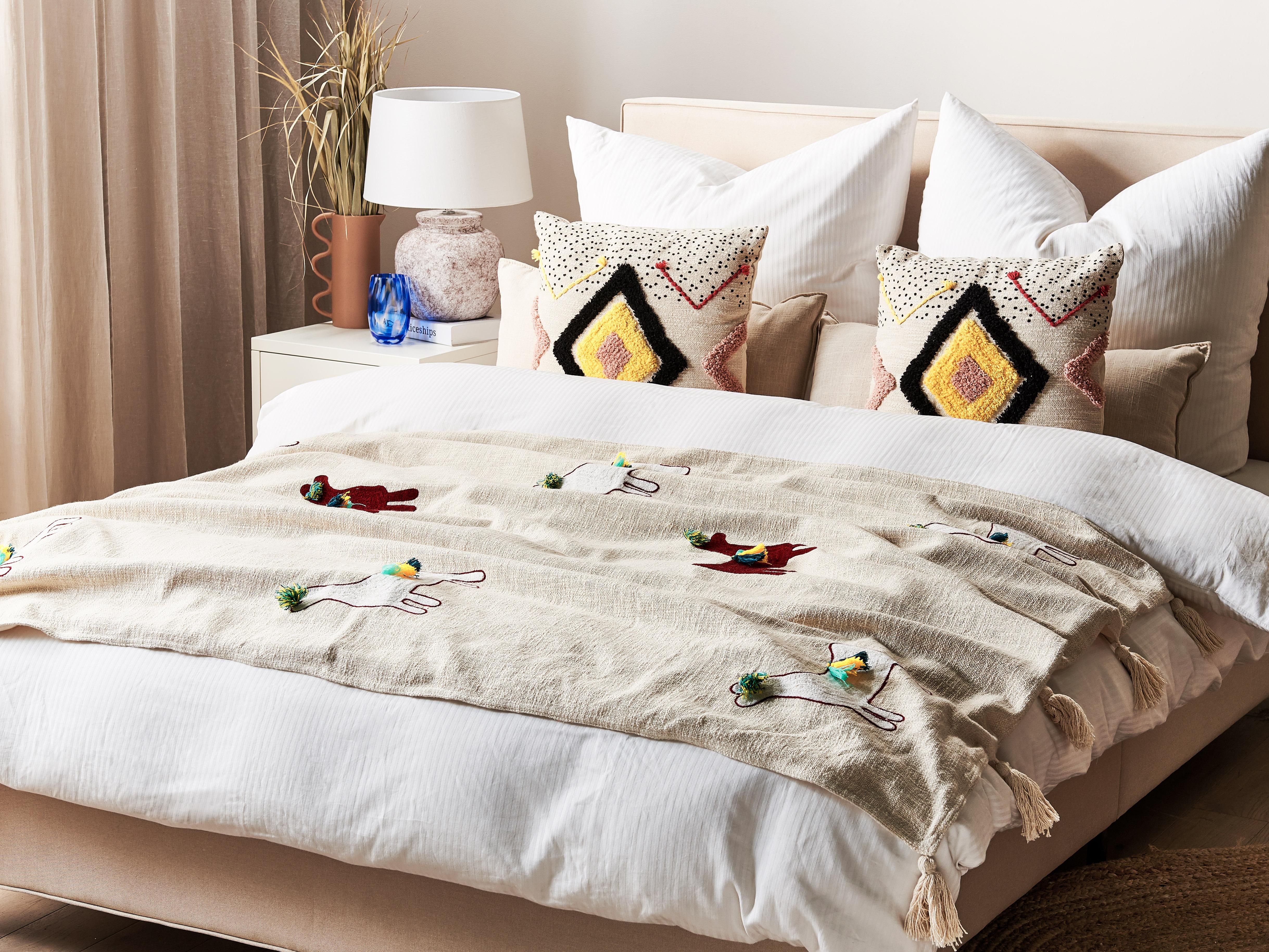 Blanket DEOGHAR Cotton 130 x 180 cm Beige