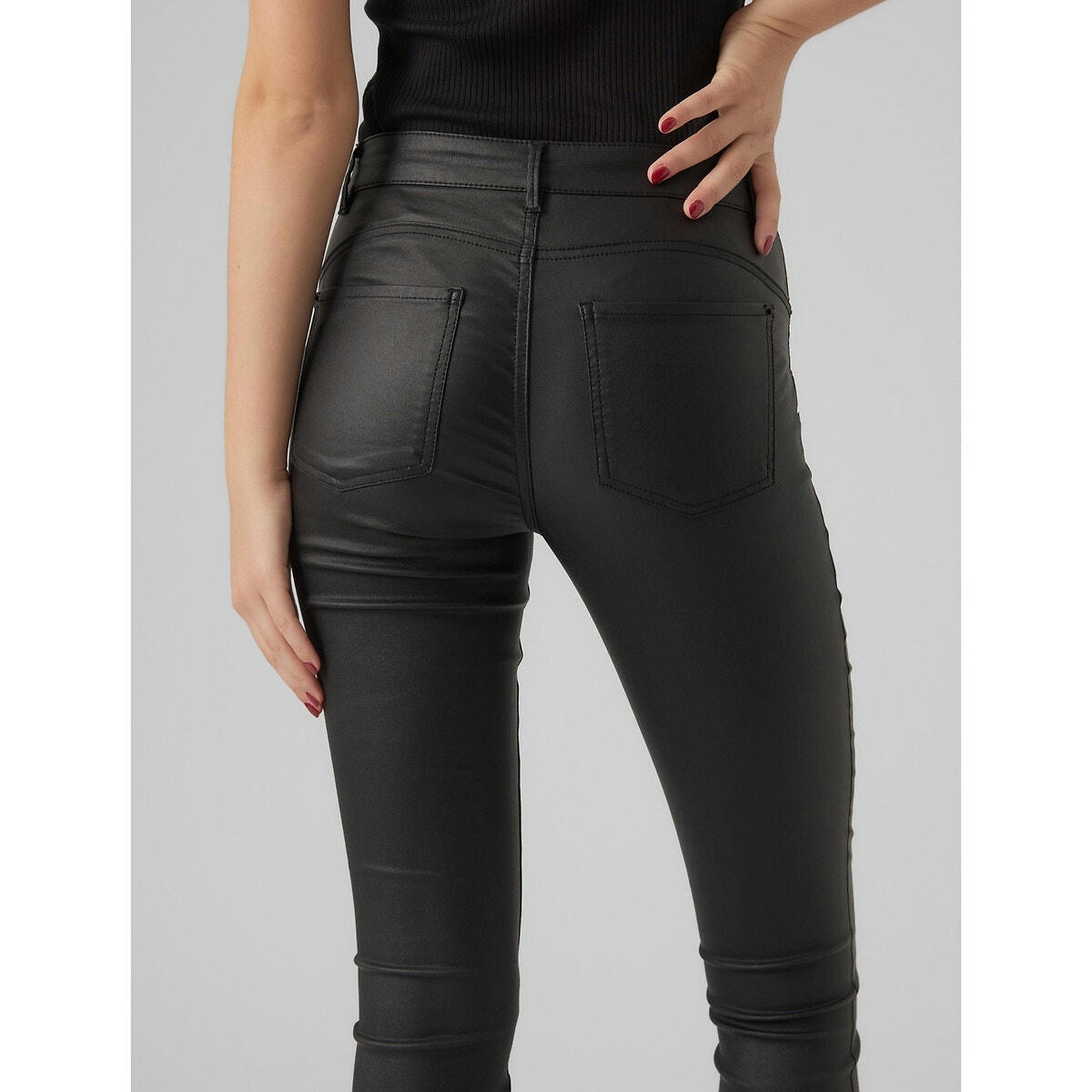 Pantalon skinny enduit