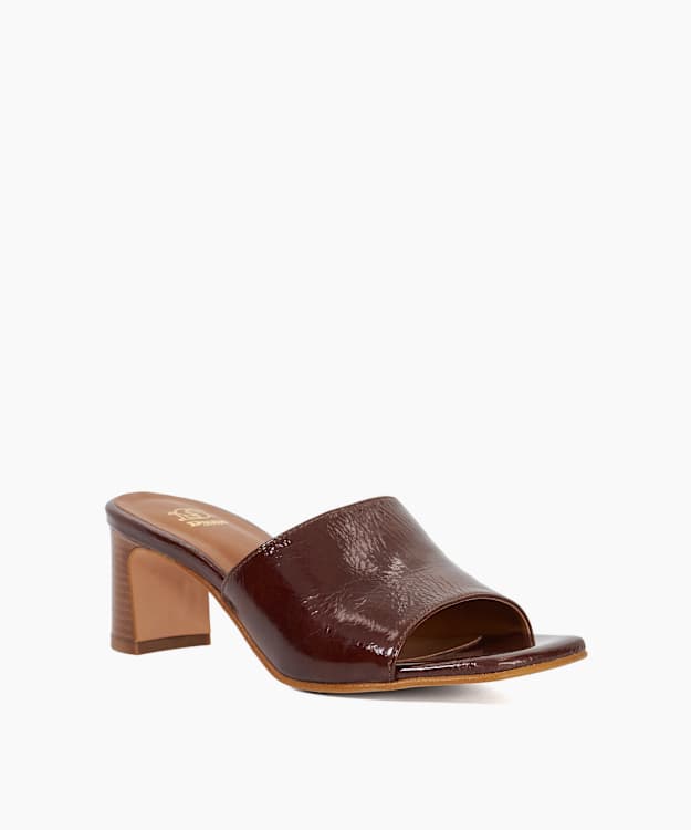 Jule Brown - Open Toe Heel Mules