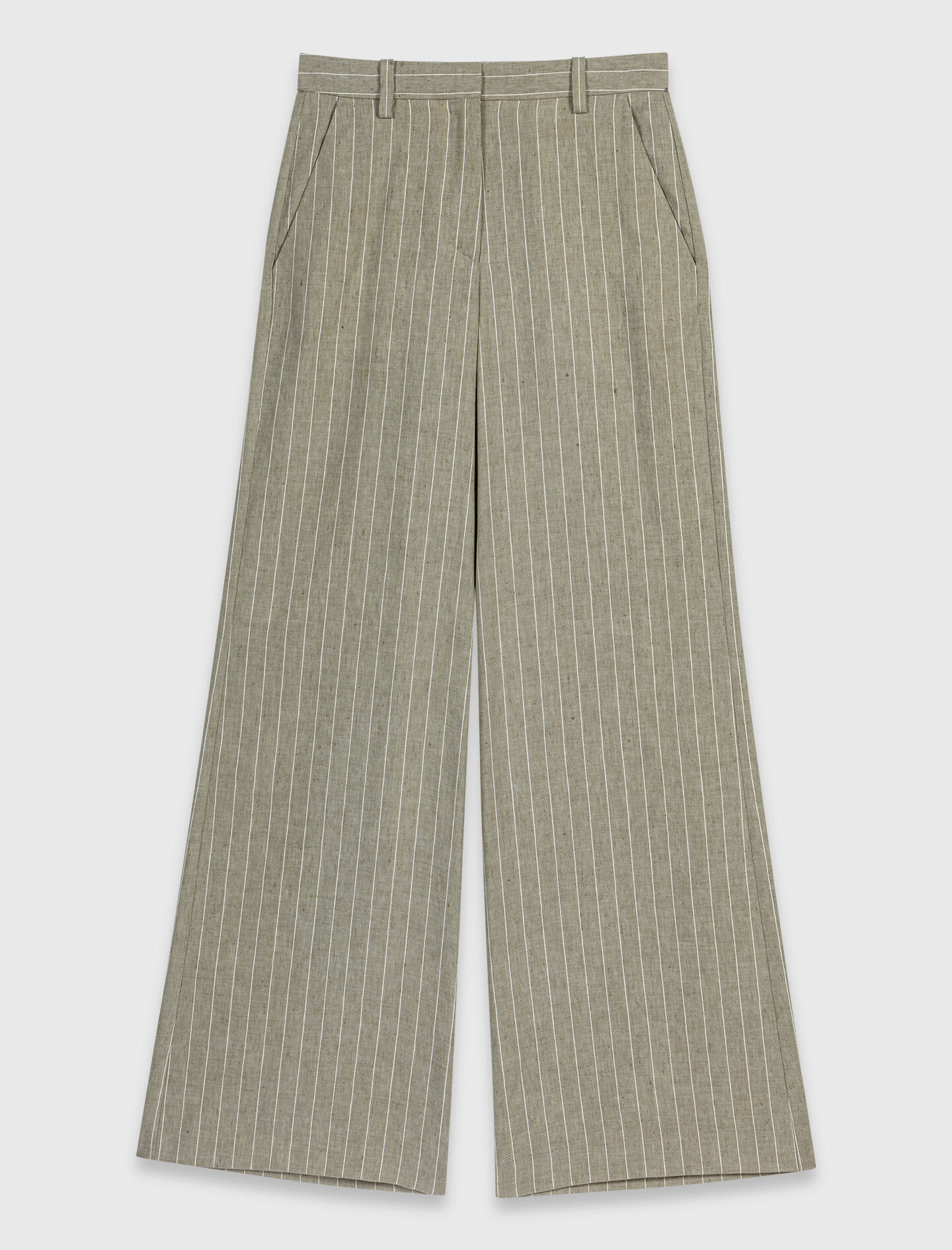 Pantalon tailleur en lin mélangé