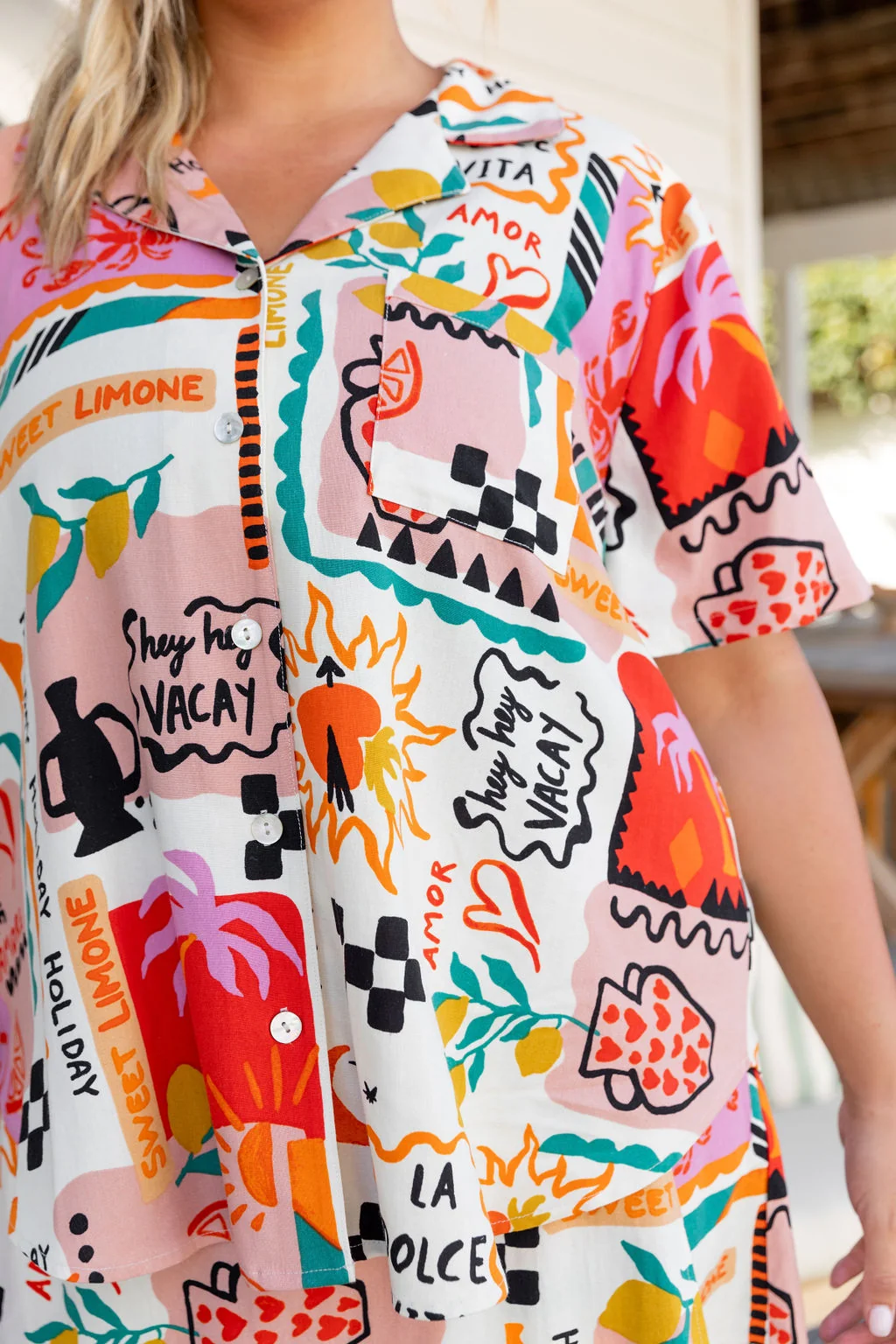 Marley Linen Blend Shirt in La Dolce Vita