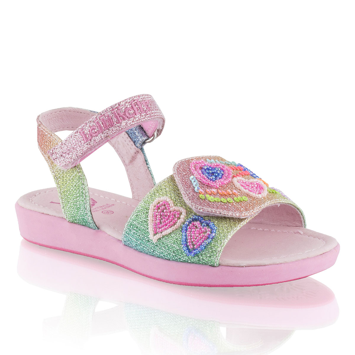 Russell & Bromley LK R HEART Heart Trim Velcro Sandal