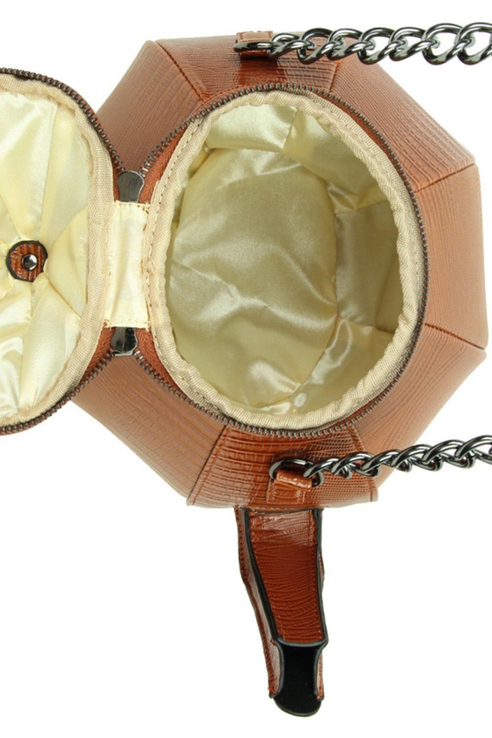 Fontanella Fashion Teapot Shaped Gothic Unique Design Handbag