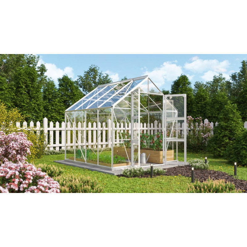 Serre en verre Domus aluminium anodisé 6,7 m² VITAVIA