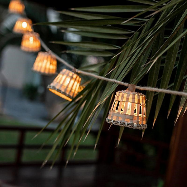 Guirlande lumineusesolaire étanche cordon jute - New Garden - Aurora