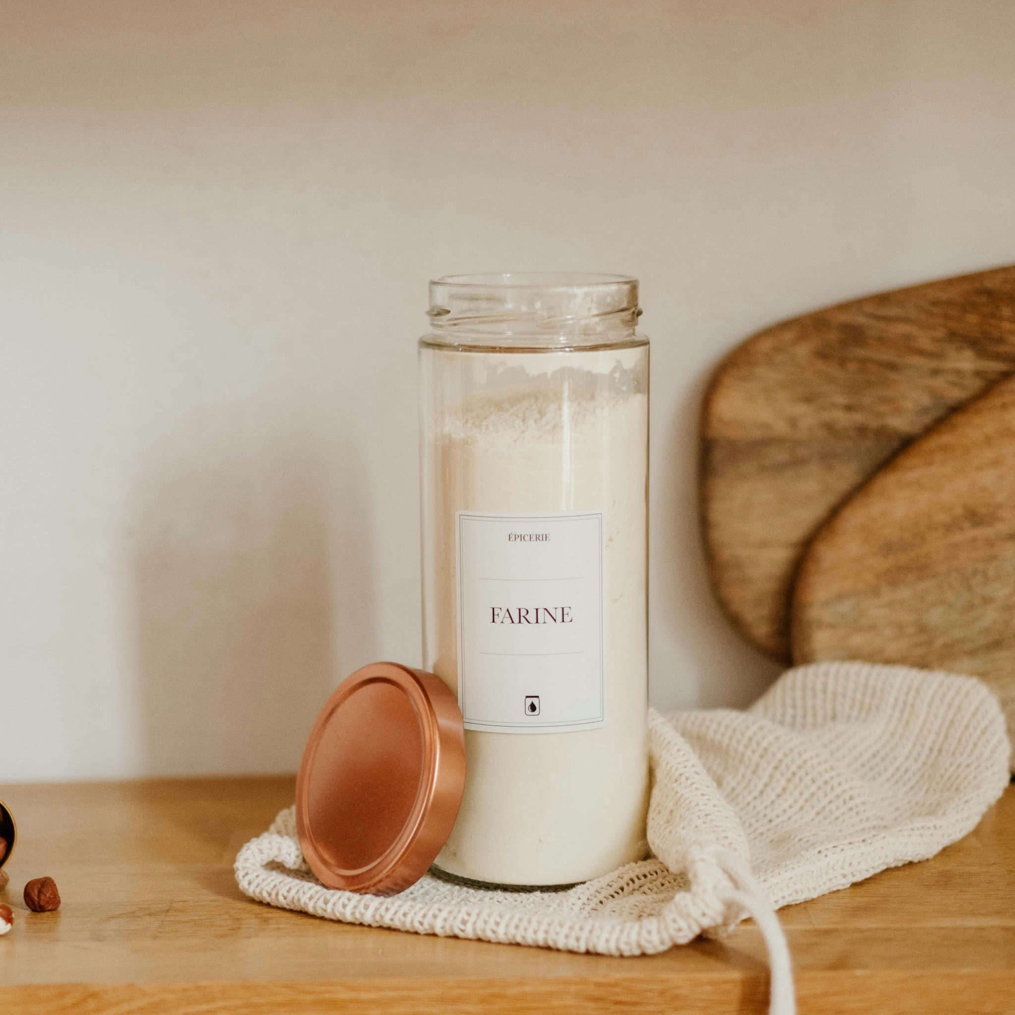 - Planches de 15 étiquettes waterproof - Univers ÉPICERIE