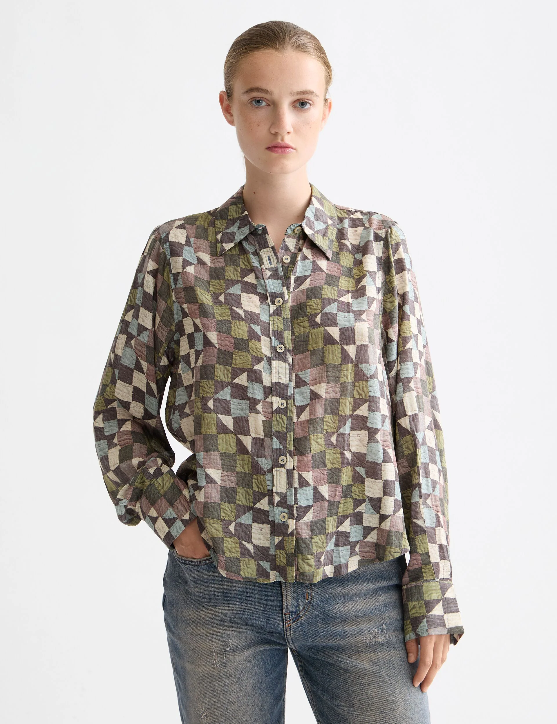 Printed relaxed fit shirt