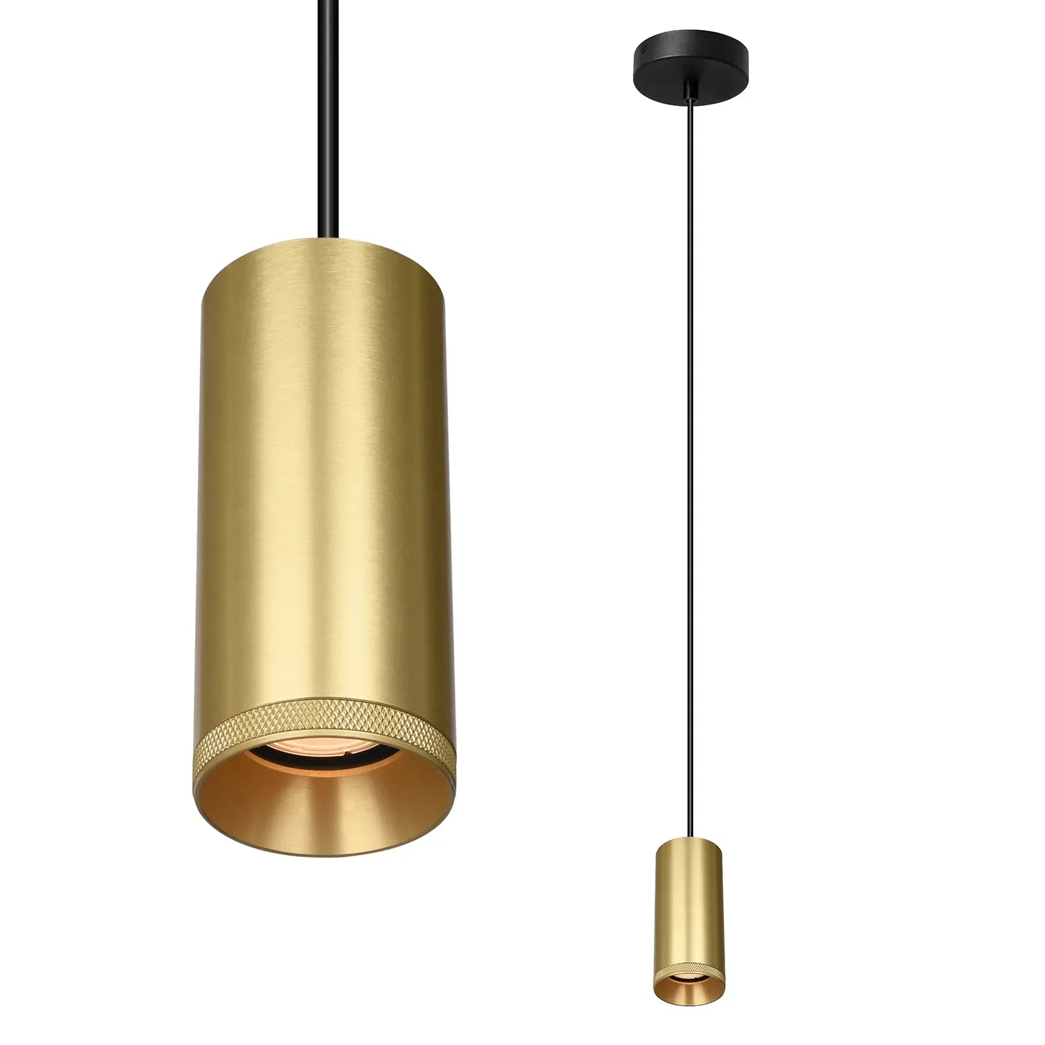 Artdelight hanglamp Milano - 1 lichts - 6.6 x 150  cm - mat goud