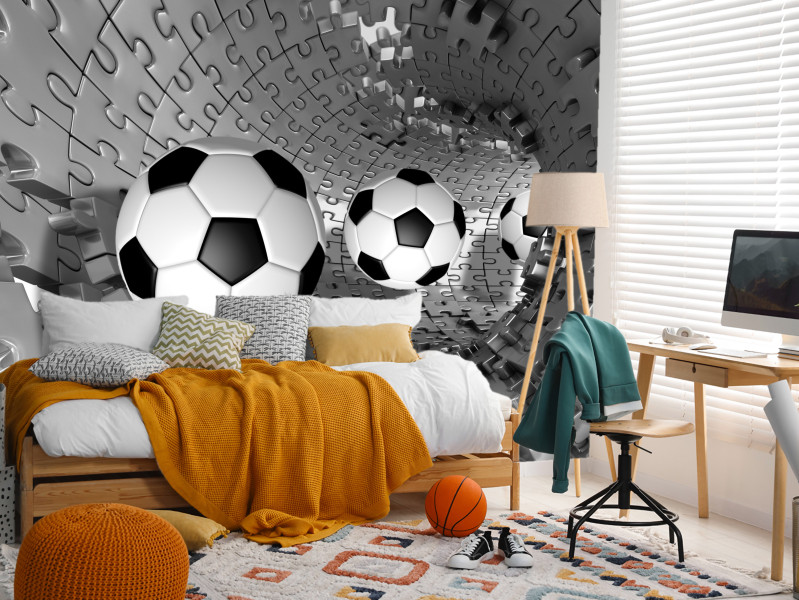 Fototapeta Piłka Nożna Puzzle 3D 100x70cm