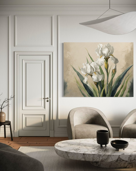 Feeby Obraz na płótnie, Białe kwiaty 60x40
