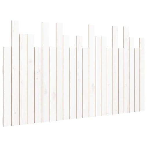 NNEVL Wall Headboard White 140x3x80 cm Solid Wood Pine