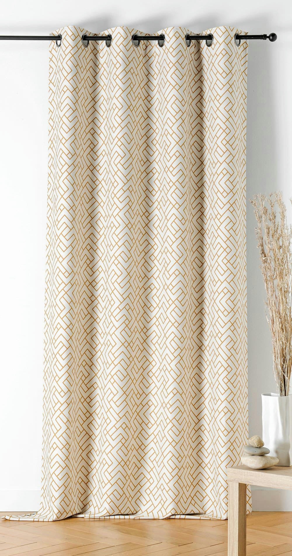 ARTICA - Rideau thermiques et isolant  moutarde 140x240cm