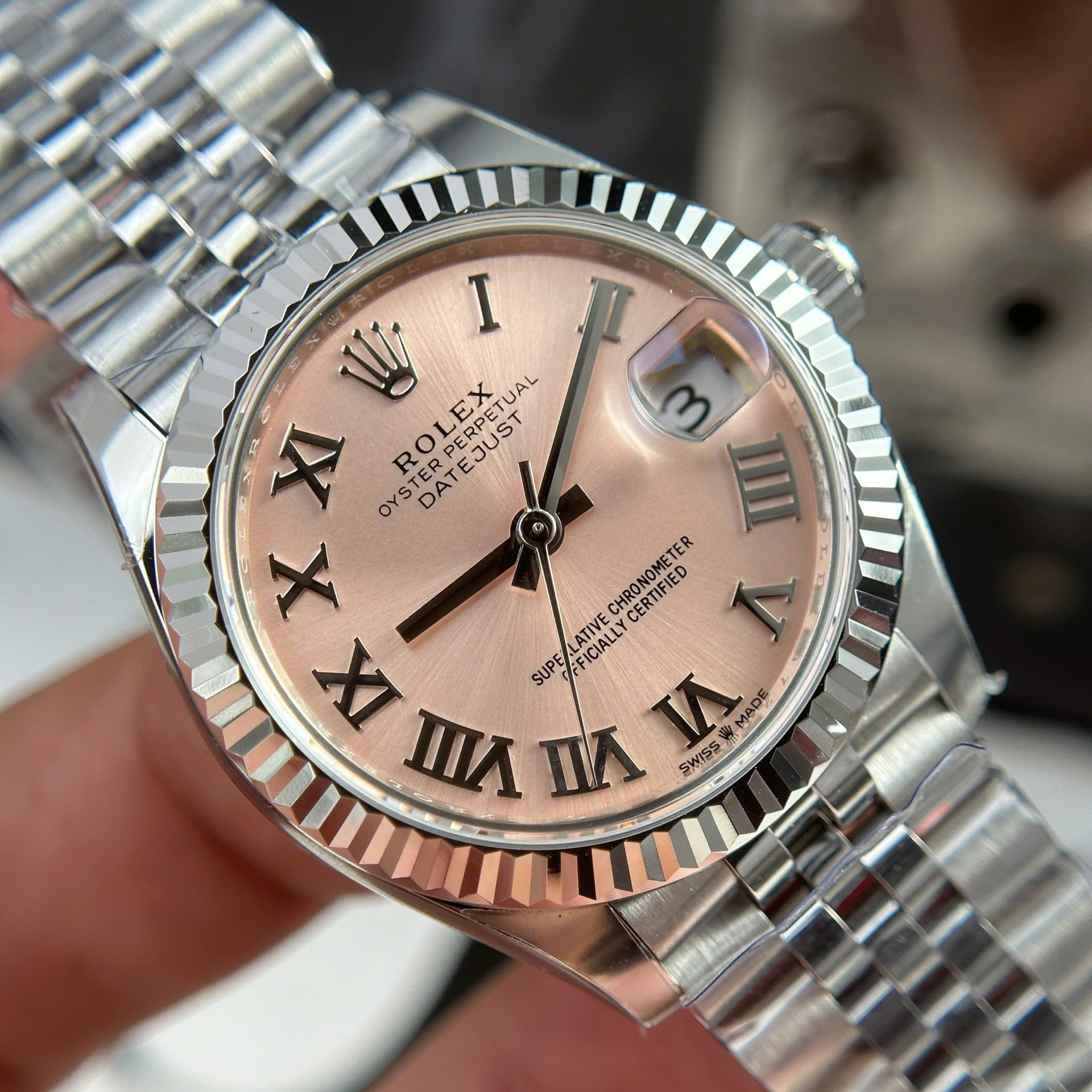 Rolex Datejust 316L Steel Pink Dial 31mm Jub THBF Replica