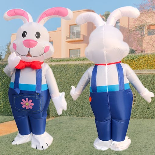 NNETM Inflatable Bunny Costume Battery/USB Powered