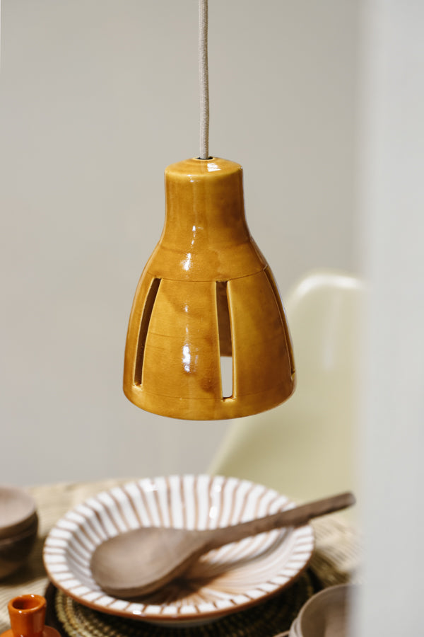 Household Hardware - Lamp - 70's - Geel