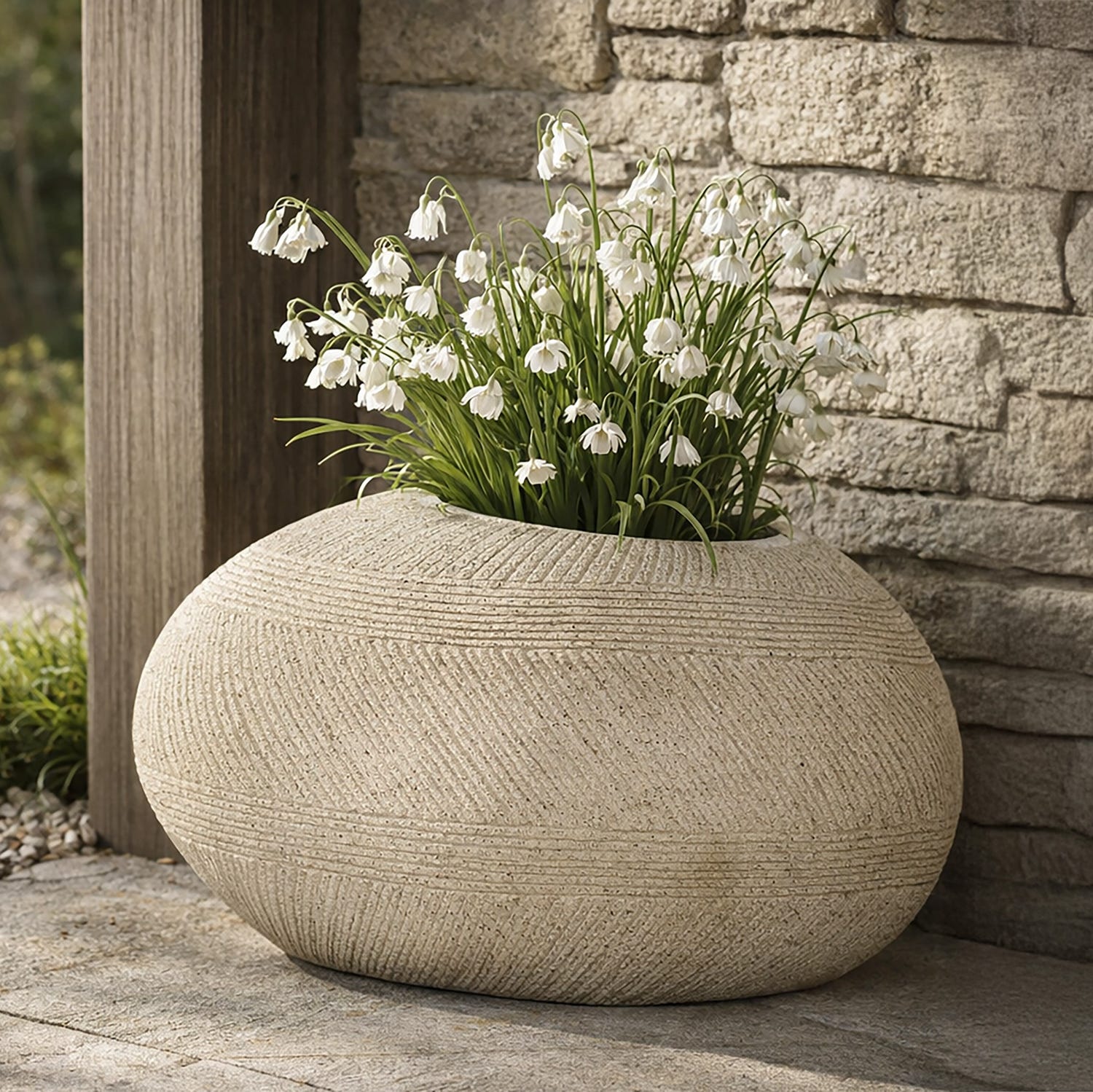 Porta vaso Stone 54,5 cm Mauro Ferretti