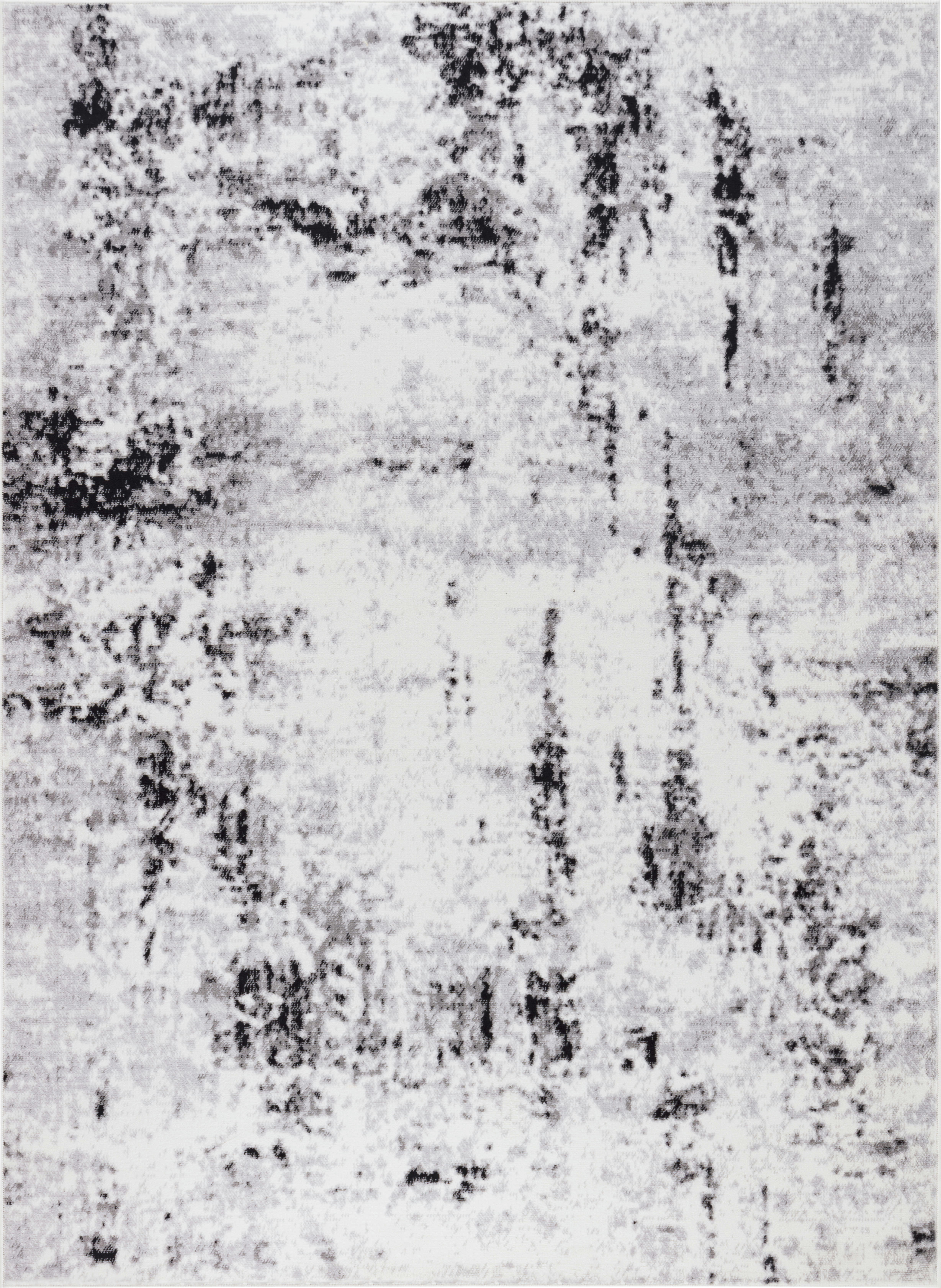 NATALIA - Tapis Abstrait Moderne Blanc Cassé/Gris 200x275