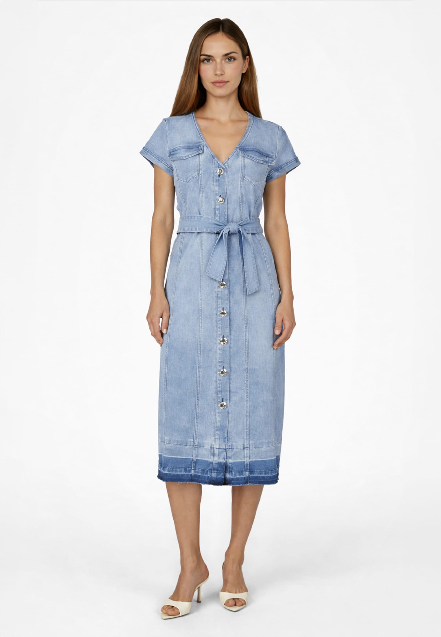 Jeanskleid in Midilänge