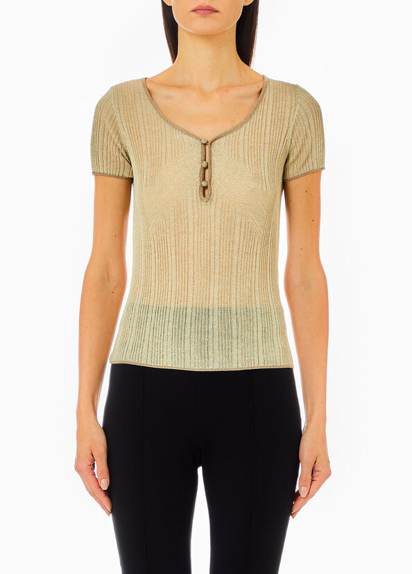 T-shirt in maglia lurex&reg;