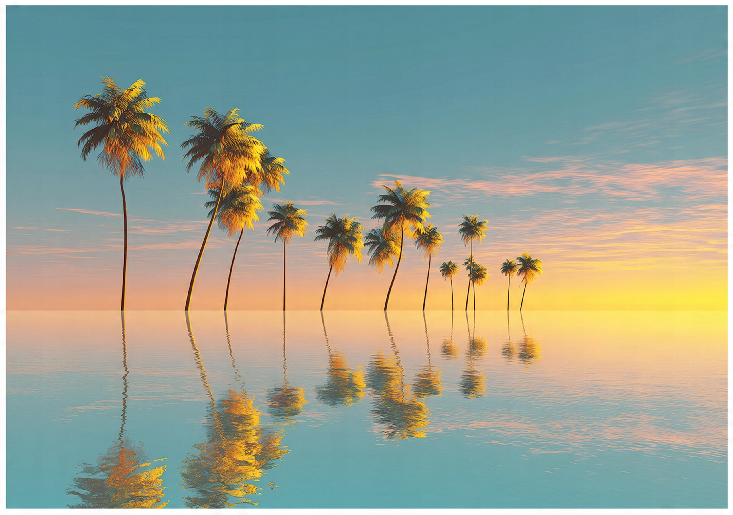 Fototapeta Palmy Plaża Krajobraz Natura Na Ścianę Sypialnia Salon 250X175