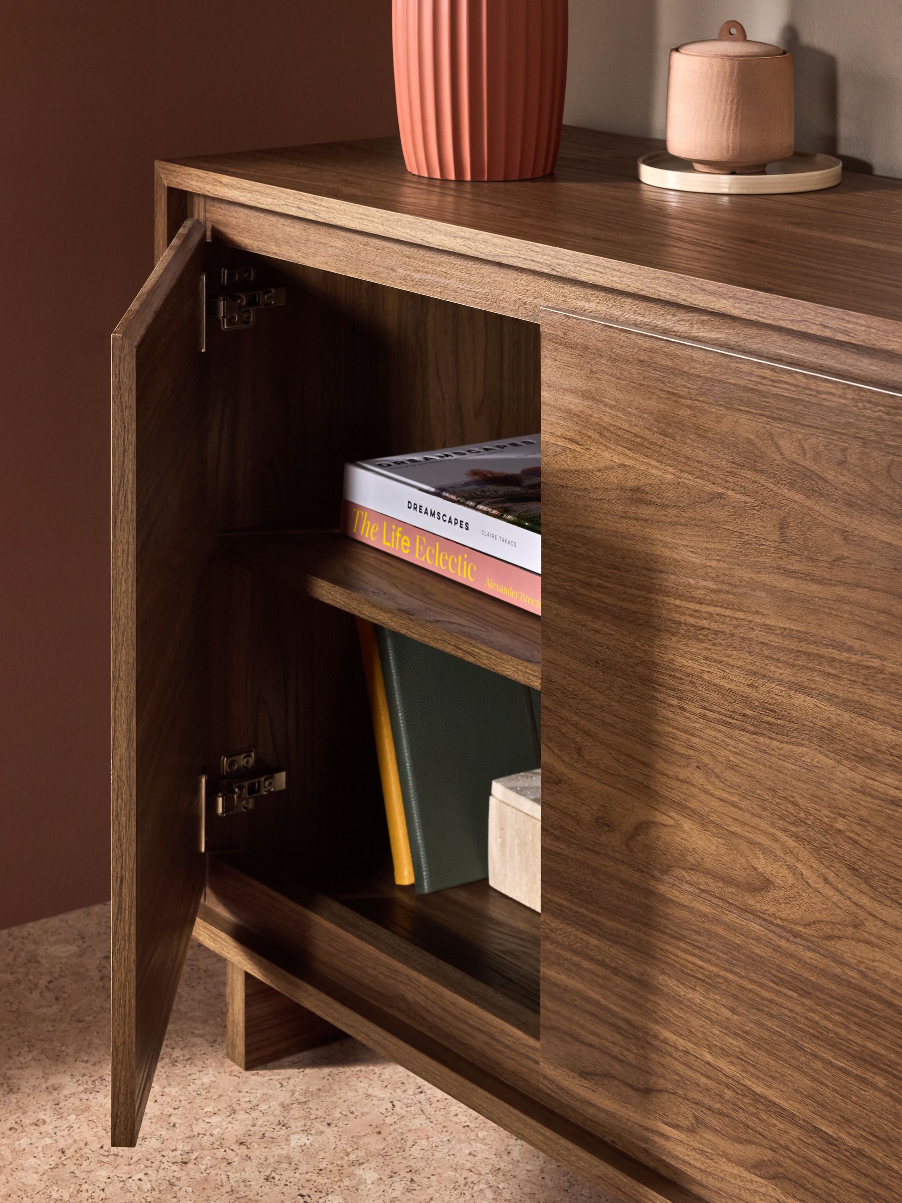 Kaci Small Sideboard in Dark Walnut Effect