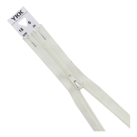 YKK Cream Dress and Skirt Zip 15cm