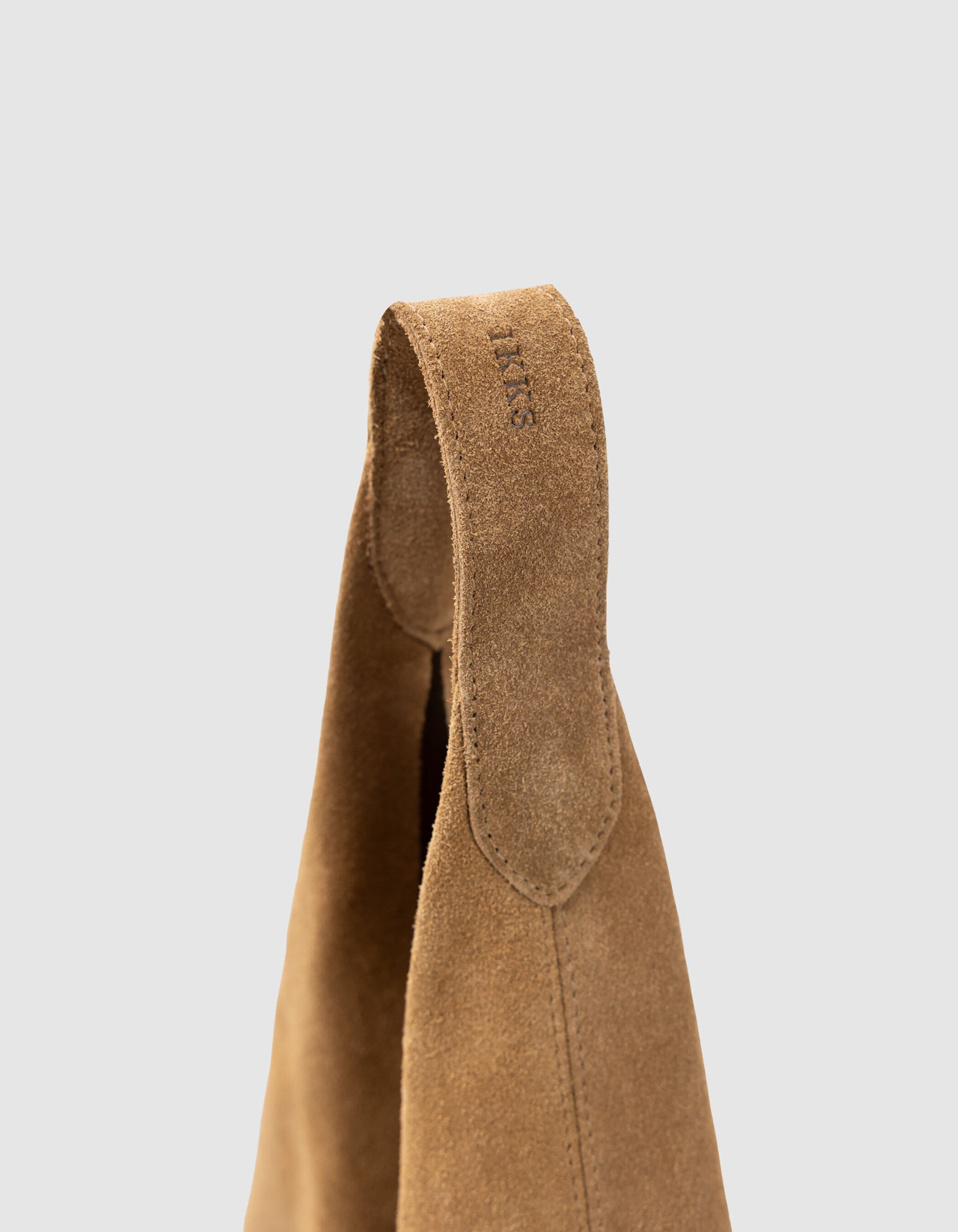 Sac Hobo kaki cuir velours