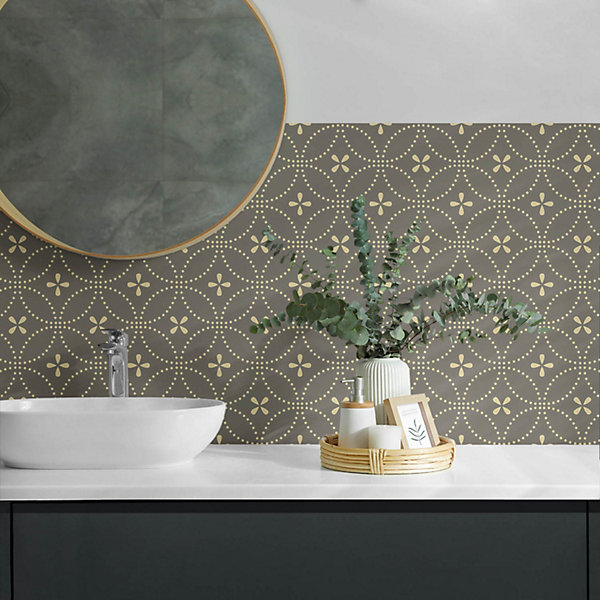 Panneau Mural Wallfluent 120x60 cm Motif De Lignes Ondulées 1 pièce