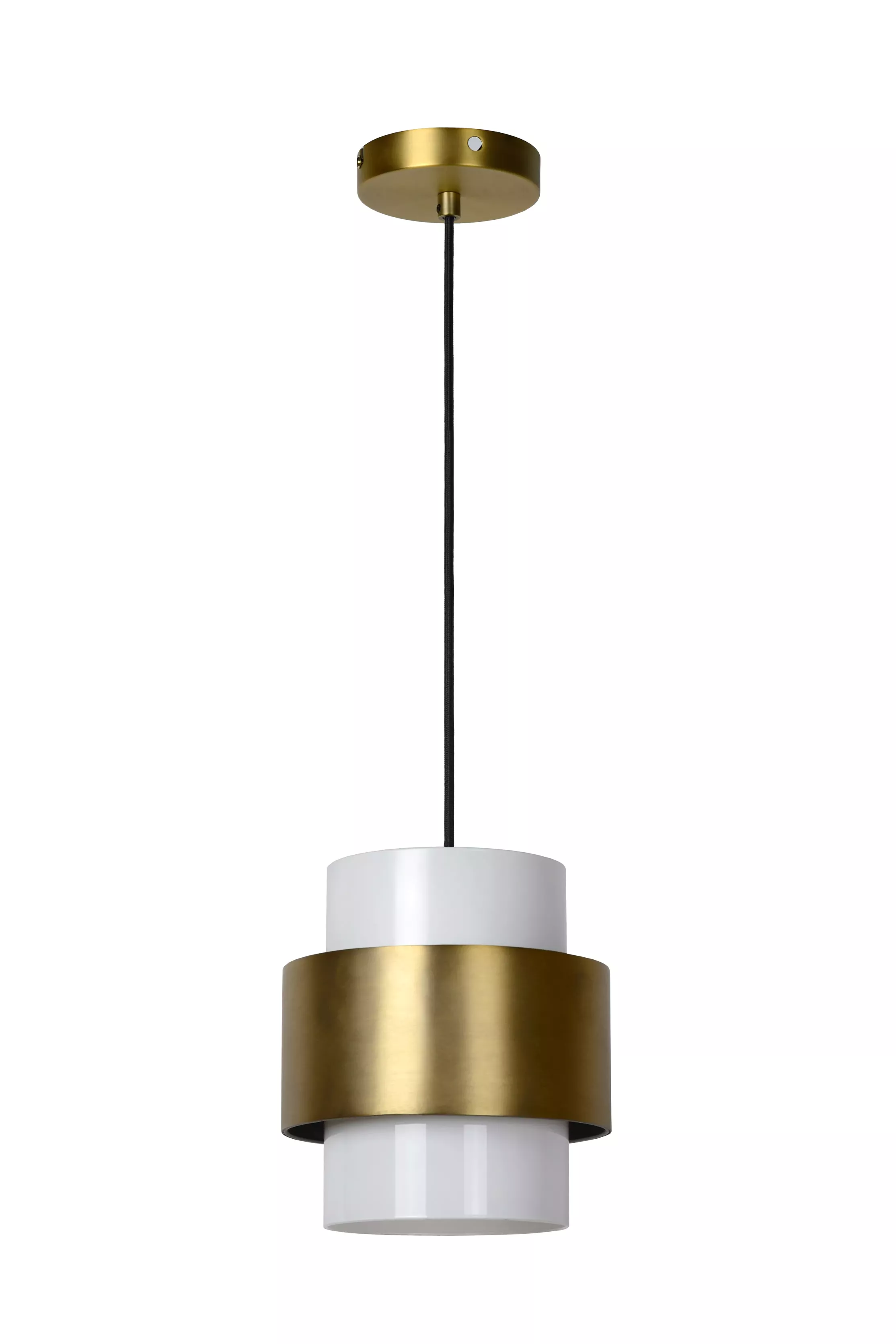 Lampa wisząca mosiężno-złota-biała FIRMIN 1xE27x40W Lucide