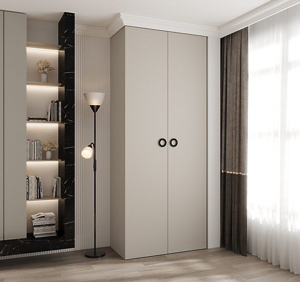 Armoire Como 1 a portes battantes H. 245 x L. 100 x P. 40, 2 portes