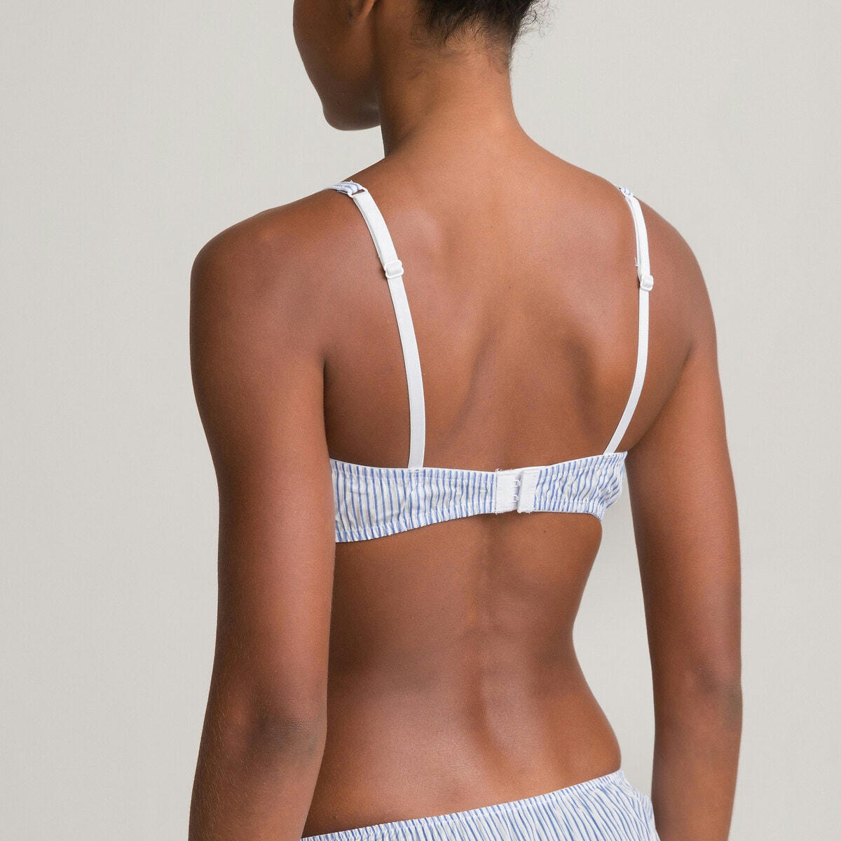 Soutien-gorge triangle sans armatures à rayures