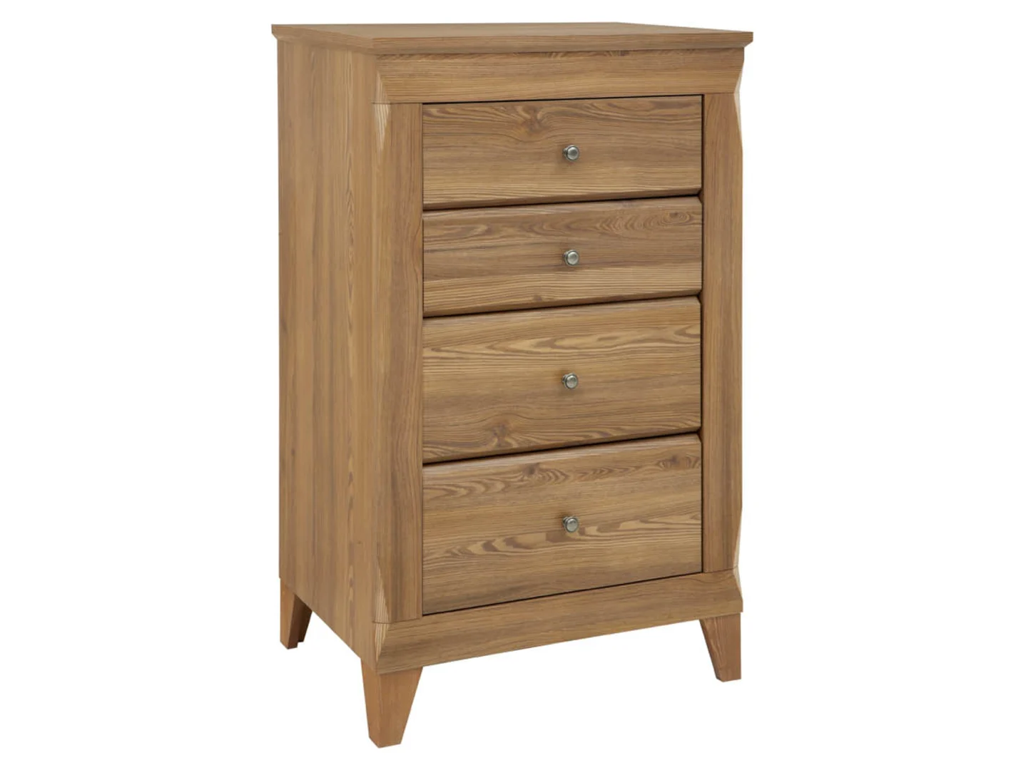 Komoda Bergen 72 cm z 4 szufladami modrzew sibiu złoty