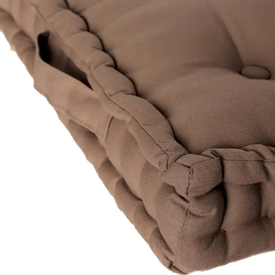 Atmosphera Vloerkussen Square - taupe - katoen - 38,5 x x 8 cm