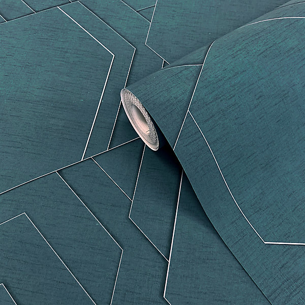 Papier vinyle sur intissé GoodHome Masson bleu