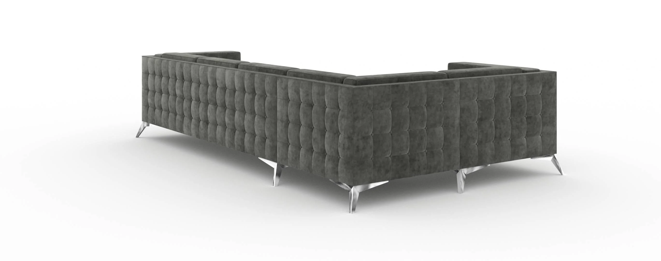 4-zitshoekbank Gusto links velvet
