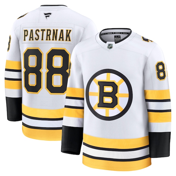 David Pastrnak Boston Bruins  Away Premium Player Jersey - White/Black